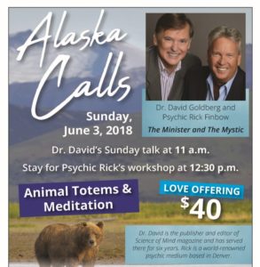 Alaska Calls flyer with bear and mountains