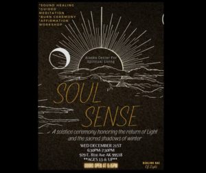description of Soul Sense winter solstice activities